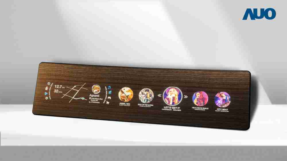 尊龙集团研发全球最高穿透度达80%的AmLED木纹显示器，，，可于使用时呈现高亮度、、、、清晰可见的信息，，，，并在不使用时回归为单纯的饰板，，，节能兼具美观